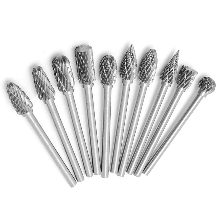 3X6mm Carbide Burrs with Steel Shanks Burr Set Carbide Rotary Engraving Tungsten Carbide Tools 5%