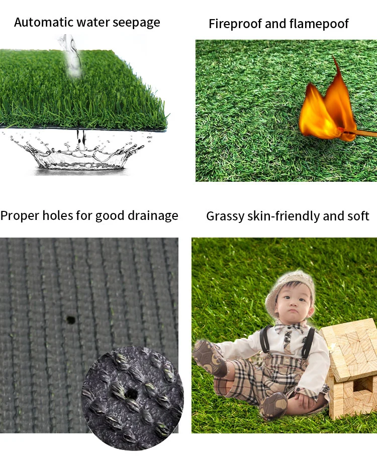 Easy Clean Non-Toxic Turf Tiles Artificial Grass Turf Mat Soccer Ground Artificial Grass Mat