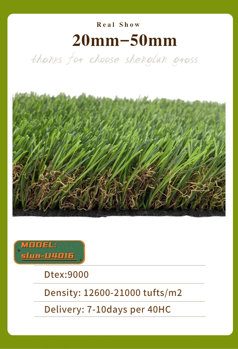 10-50mm Green Lawn Synthetic Turf Carpet Landscape/Garden Hebei Artificial Grass Price