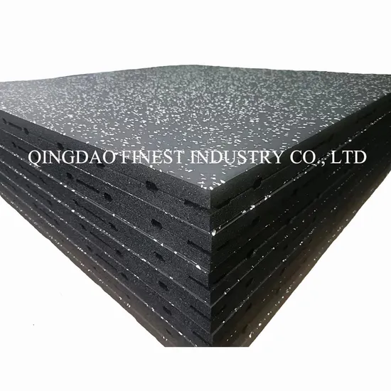 Premium New Poreless Compound EPDM Gym Rubber Floor Mat Tile Rubber Flooring with Clip for Fitness