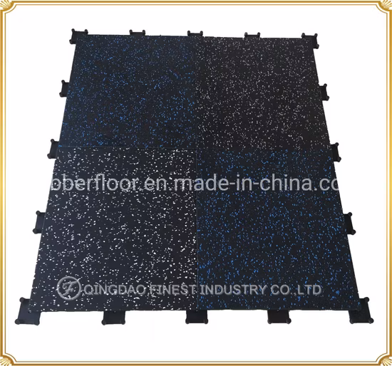 Premium New Poreless Compound EPDM Gym Rubber Floor Mat Tile Rubber Flooring with Clip for Fitness