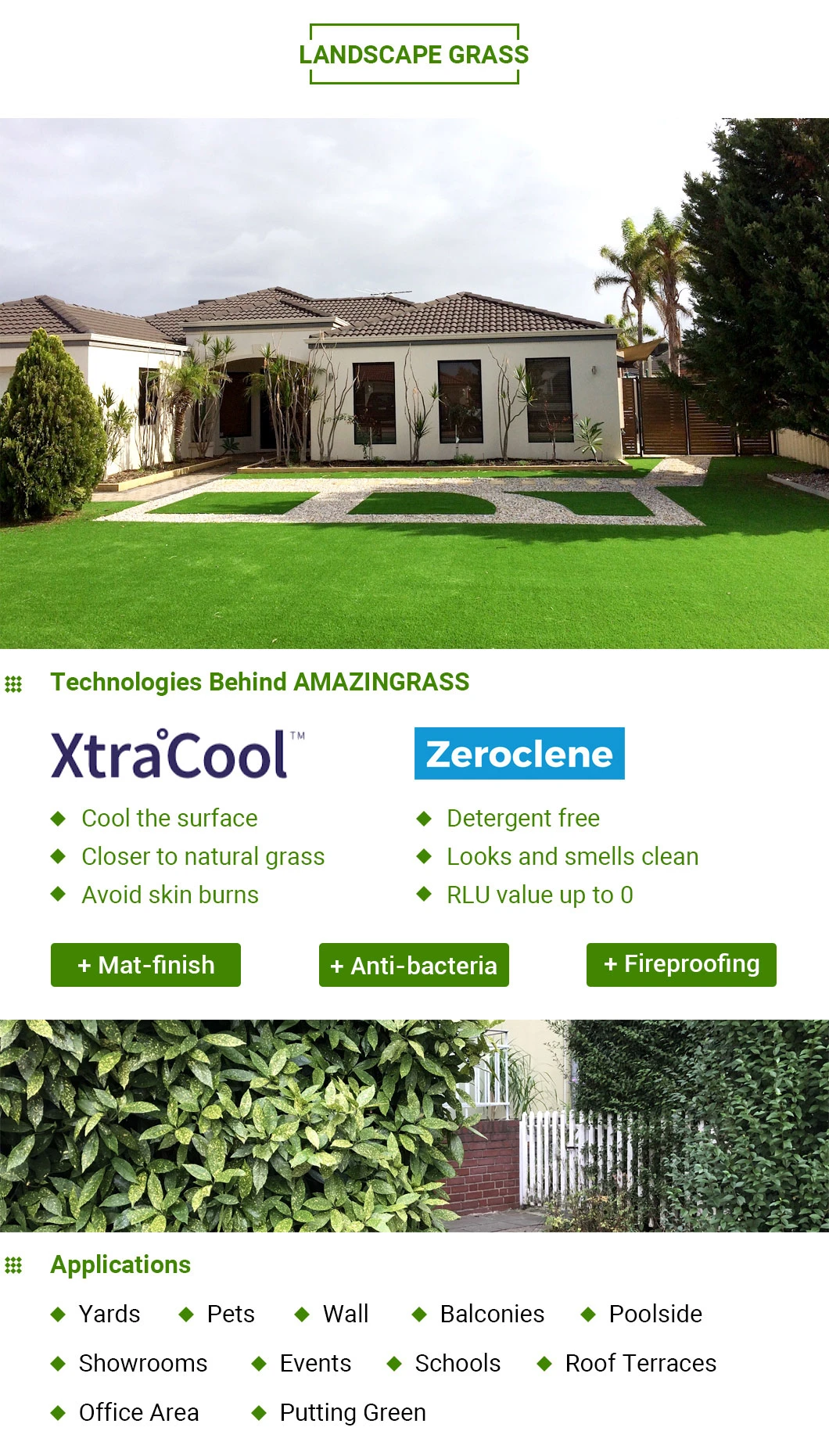 LVBAO Commercial UV-Resistance Durable Fake Waterproof Monofilament Home Artificial Grass