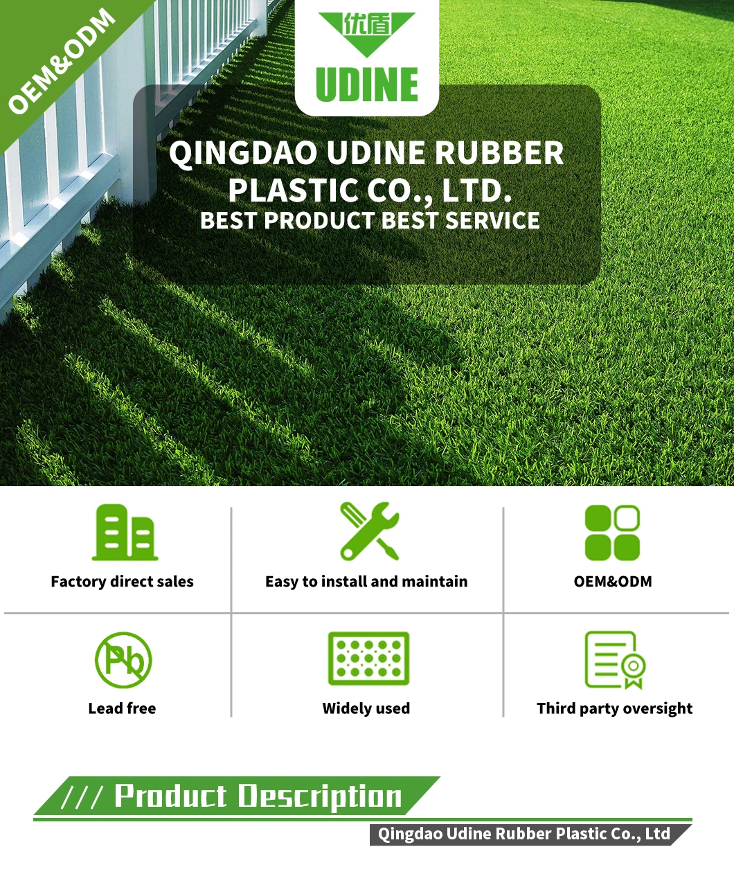 Factory Wholesale Turf Supplier Price Artificial Landscaping Pet DIY Natural Looking Yarn Grass Garden